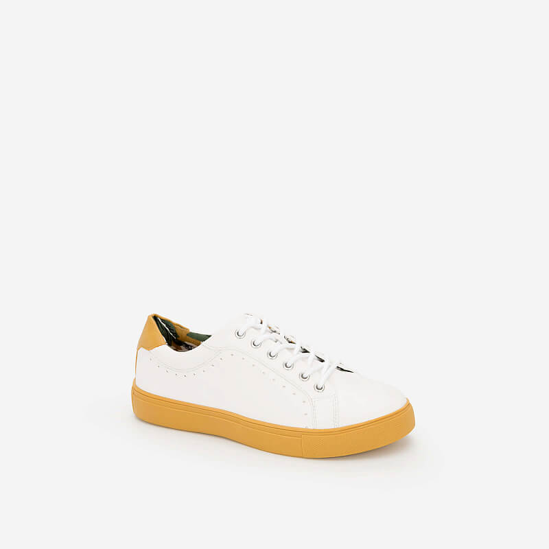 Giày Sneaker Họa Tiết Nhiệt Đới – SNK 0025 – Màu Vàng